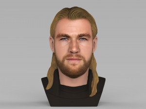 thor chris hemsworth avengers bust full color 3d printing ready 3D Print Model