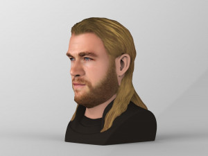 thor chris hemsworth avengers bust full color 3d printing ready 3D 프린트 모델