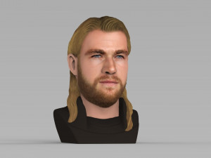 thor chris hemsworth avengers bust full color 3d printing ready 3D 프린트 모델