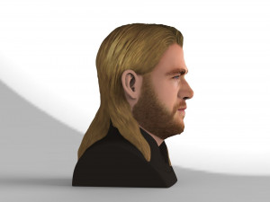 thor chris hemsworth avengers bust full color 3d printing ready 3D 프린트 모델