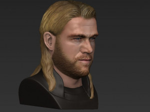 thor chris hemsworth avengers bust full color 3d printing ready 3D 프린트 모델
