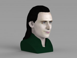 loki bust ready for full color 3d printing Modello di stampa 3D
