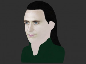 loki bust ready for full color 3d printing Modello di stampa 3D
