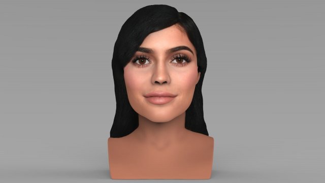 kylie jenner bust ready for full color 3d printing Modelo de impresión 3D .c4d .max .obj .3ds .fbx .stl .blend 