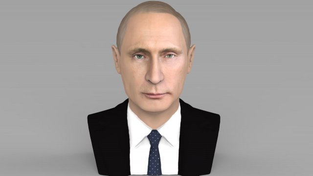 vladimir putin bust ready for full color 3d printing 3D-printmodel .c4d .max .obj .3ds .fbx .stl .blend 