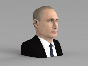 vladimir putin bust ready for full color 3d printing 3D-printmodel