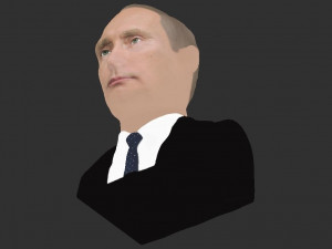 vladimir putin bust ready for full color 3d printing 3D-printmodel