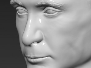 vladimir putin bust ready for full color 3d printing 3D-printmodel