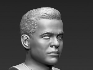 captain kirk chris pine star trek bust 3d printing ready stl obj 3D Принт Модель