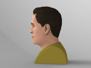 captain kirk chris pine star trek bust full color 3d printing 3D Baskı Modeli