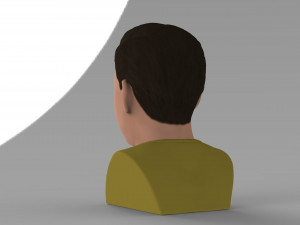 captain kirk chris pine star trek bust full color 3d printing 3D Baskı Modeli