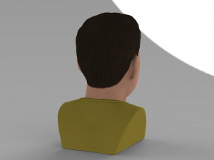 captain kirk chris pine star trek bust full color 3d printing 3D Baskı Modeli