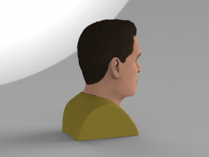 captain kirk chris pine star trek bust full color 3d printing 3D Baskı Modeli