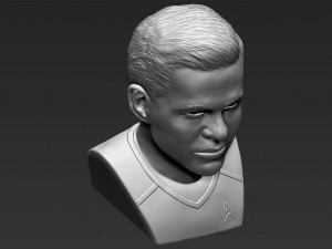 captain kirk chris pine star trek bust full color 3d printing 3D Baskı Modeli