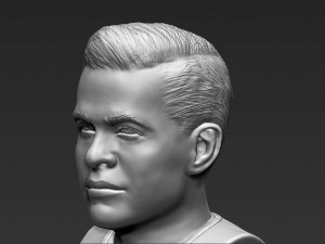 captain kirk chris pine star trek bust full color 3d printing 3D Baskı Modeli