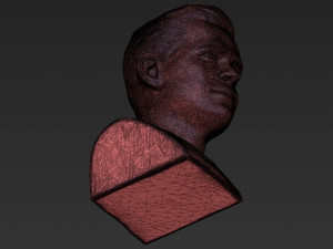 captain kirk chris pine star trek bust full color 3d printing 3D Baskı Modeli