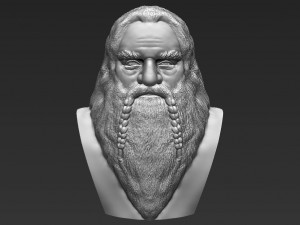 gimli lord of the rings bust 3d printing ready stl obj 3D Print Model
