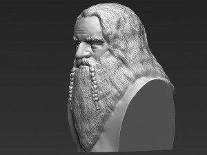 gimli lord of the rings bust 3d printing ready stl obj 3D 打印模型