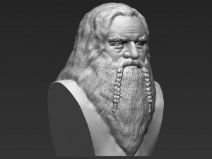 gimli lord of the rings bust 3d printing ready stl obj 3D 打印模型