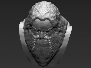 gimli lord of the rings bust 3d printing ready stl obj 3D 打印模型