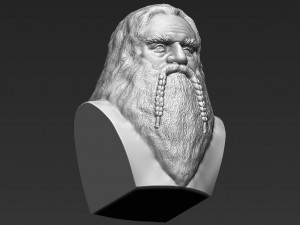 gimli lord of the rings bust 3d printing ready stl obj 3D 打印模型