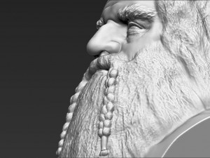gimli lord of the rings bust 3d printing ready stl obj 3D 打印模型