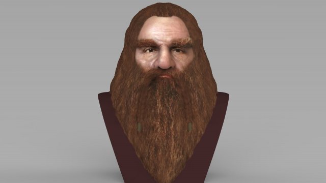 gimli lord of the rings bust full color 3d printing ready 3Dプリントモデル .c4d .max .obj .3ds .fbx .stl .blend 