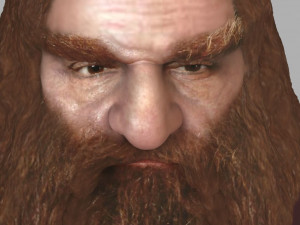 gimli lord of the rings bust full color 3d printing ready 3Dプリントモデル