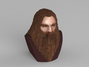 gimli lord of the rings bust full color 3d printing ready 3Dプリントモデル