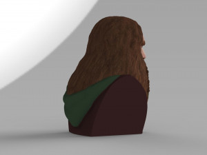 gimli lord of the rings bust full color 3d printing ready 3Dプリントモデル