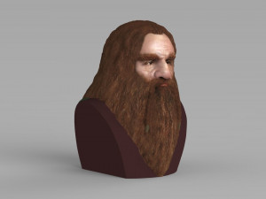 gimli lord of the rings bust full color 3d printing ready 3Dプリントモデル