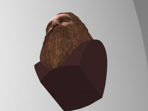 gimli lord of the rings bust full color 3d printing ready 3Dプリントモデル