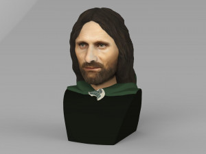 aragorn bust lord of the rings for full color 3d printing 3Dプリントモデル