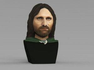 aragorn bust lord of the rings for full color 3d printing 3Dプリントモデル