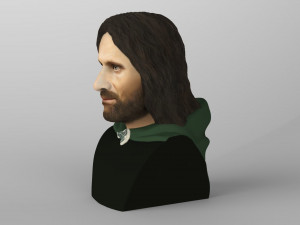aragorn bust lord of the rings for full color 3d printing 3Dプリントモデル