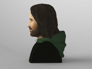 aragorn bust lord of the rings for full color 3d printing 3Dプリントモデル
