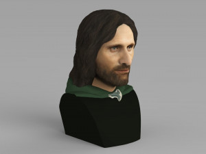 aragorn bust lord of the rings for full color 3d printing 3Dプリントモデル