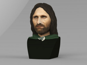 aragorn bust lord of the rings for full color 3d printing 3Dプリントモデル