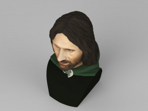 aragorn bust lord of the rings for full color 3d printing 3Dプリントモデル