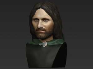 aragorn bust lord of the rings for full color 3d printing 3Dプリントモデル