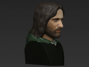 aragorn bust lord of the rings for full color 3d printing 3Dプリントモデル