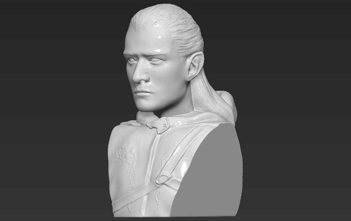 Legolas Bust Lord Of The Rings 3d Printing Ready Stl Obj 3d Model