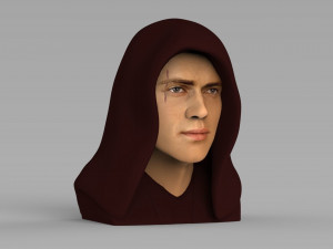 anakin skywalker star wars bust ready for full color 3d printing 3Dプリントモデル