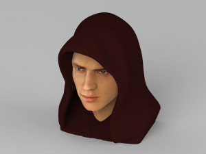anakin skywalker star wars bust ready for full color 3d printing 3Dプリントモデル