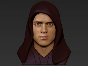 anakin skywalker star wars bust ready for full color 3d printing 3Dプリントモデル