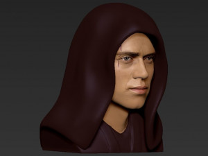 anakin skywalker star wars bust ready for full color 3d printing 3Dプリントモデル