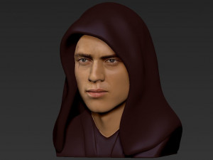 anakin skywalker star wars bust ready for full color 3d printing 3Dプリントモデル