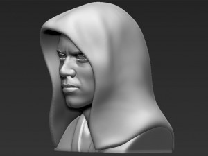 anakin skywalker star wars bust ready for full color 3d printing 3Dプリントモデル