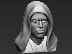 anakin skywalker star wars bust ready for full color 3d printing 3Dプリントモデル