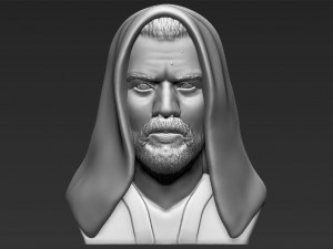 obi wan kenobi star wars bust 3d printing ready stl obj 3D प्रिंट मॉडल